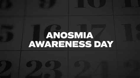 anosmia awareness day list of national days