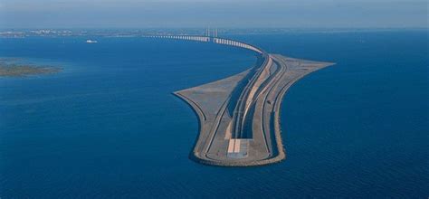 The Resund Bridge Turns Into An Underwater Tunnel Connecting Denmark