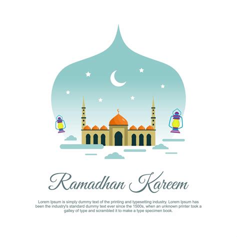 Illustration Of Ramadan Kareem Greeting Background Islamic With