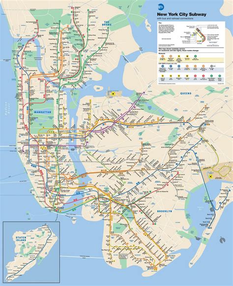 Mta Manhattan Tunnelbana Karta Nyc Tunnelbana Karta Manhattan New