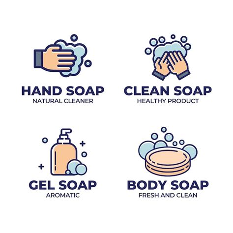 Free Vector Creative Soap Logo Templates Set