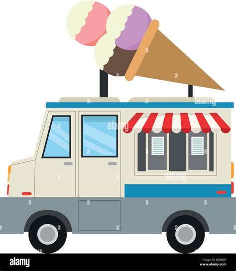 ice cream truck icon stock vector image and art alamy