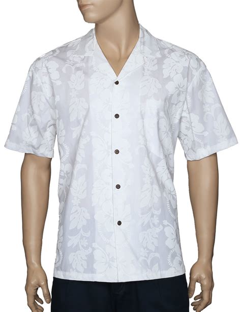 White Wedding Hawaiian Shirt Hibiscus Leis Hawaiian Wedding Place