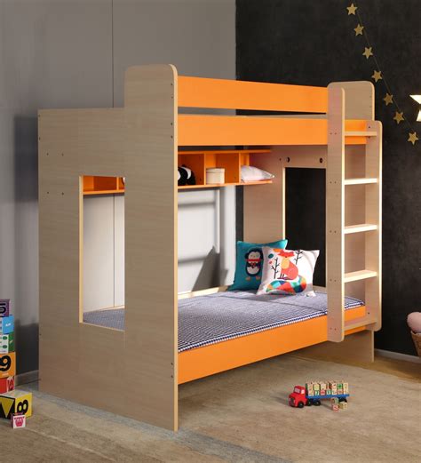 Buy Multi Flexi Bunk Bed With Display Shelves In Orange At 24 Off By Yipi Online Pepperfry