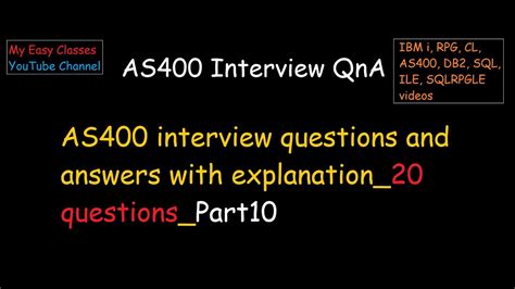As400 Interview Questions Answers With Explanation For 20 Questions