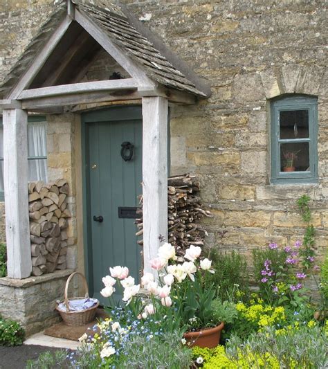 Old English Country Cottage Showing Door And Porch Repinned By
