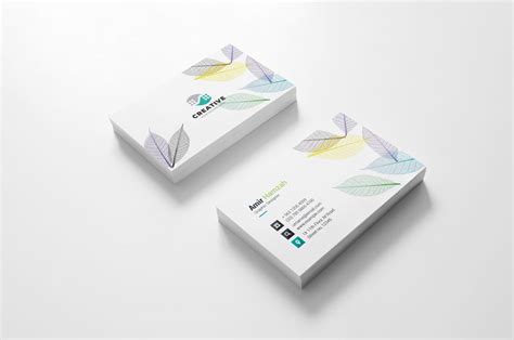 However, you've got to add additional ⅛ of an inch for the bleed area if you're using colored backgrounds to ensure there's no white border around your business card, which can look weird. Modern Creative Business Card Design 002127 - Template Catalog