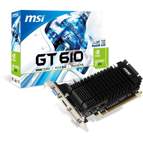 2gb Msi Geforce Gt 610 Low Profile Passiv Pcie 20 X16 Retail
