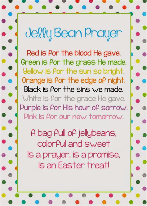 The third prayer is for adults to say and is a reflection on god's love, life, hope and truth which celebrates the moment christ rose from the grave. A Pocket full of LDS prints: Jelly Bean Prayer poem ...