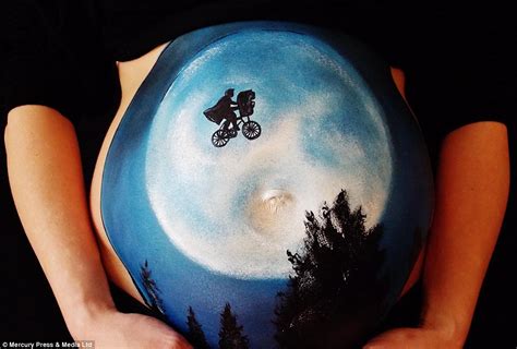 Bumps Of Art Artist Paints Intricate Pictures On Expectant Mothers