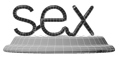 Words Sex Printed 3d Model Turbosquid 1200381