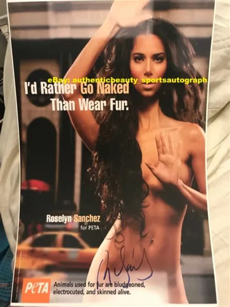 Roselyn Sanchez Rush Hour Sexy Naked Peta Photoshoot Signed X