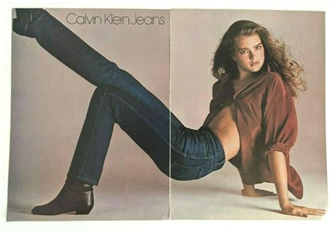 Vintage 1981 Brooke Shields Calvin Klein Jeans Ad 3865823859