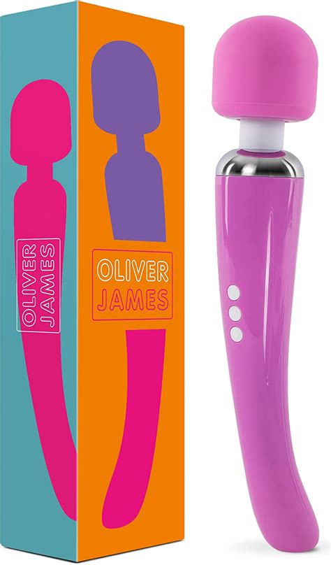 Oliver James Rechargeable Wand Massager Personal Back Massager With 20 Vibration Patterns And