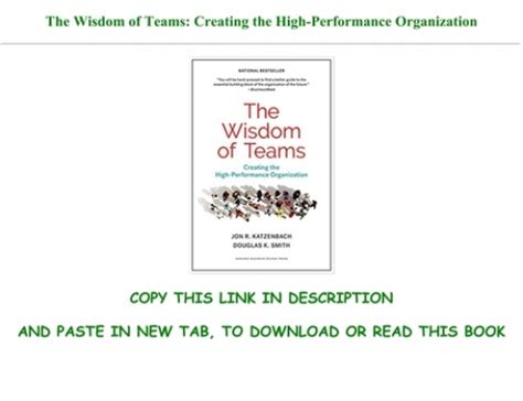 [free] [download] the wisdom of teams creating the high performance organization [full]