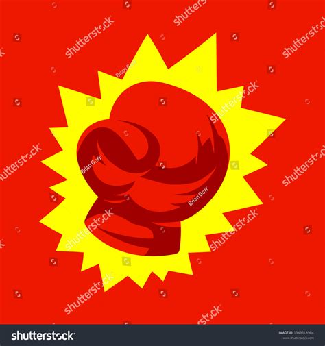 Boxing Gloves Punching Stock Vector Royalty Free 1349518964