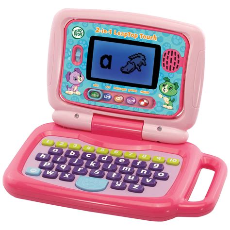Leapfrog 2 In 1 Leaptop Touch Laptop Green Pink Kids Learning Toys