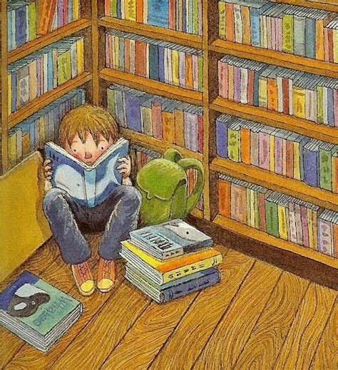 Niño Leyendo En La Biblioteca Desván De Lectura Lectura Libro De