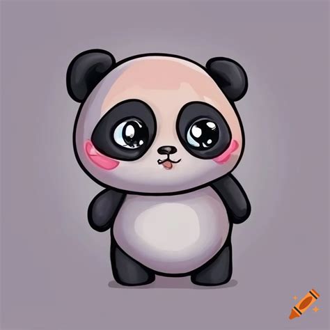 Cartoon Drawing Of A Cute Panda On Craiyon