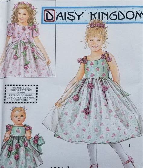 Daisy Kingdom Girls Dress Pattern Simplicity 7112 Dress With Matching
