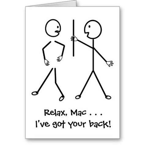 Relax Ive Got Your Back Get Well Soon Card Zazzle Happy Birthday Greeting Card Get Well