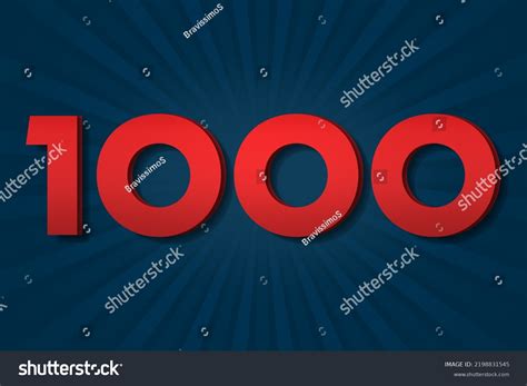 1000 One Thousand Number Count Template Stock Illustration 2198831545