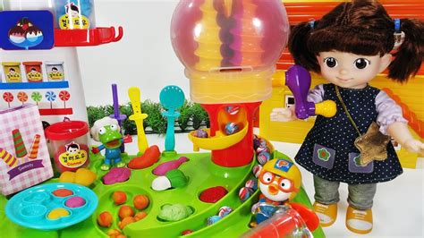 콩순이 와 뽀로로 캐리 클레이 마트놀이 장난감 가게놀이 Baby Doll Clay Mart Play Toys Youtube