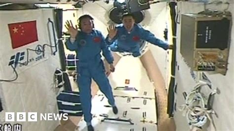 Astronauts Enter Chinas Space Station Bbc News