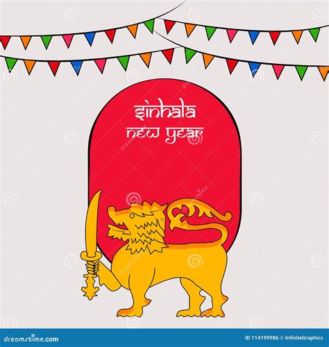 Illustration Of Sri Lanka New Year Background Stock Vector