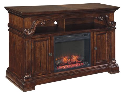 Alymere Traditional Large Tv Stand With Fireplace Insert By Signature