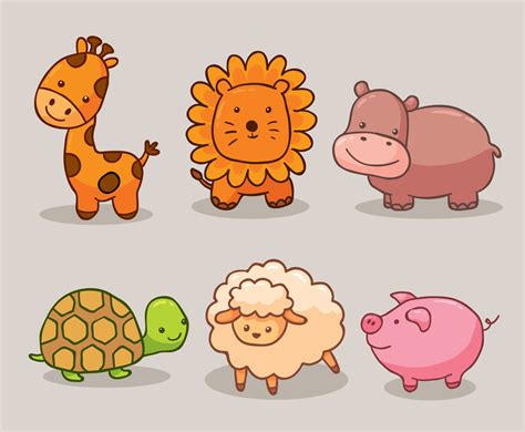 Baby Animal Collection Vector Vector Art And Graphics