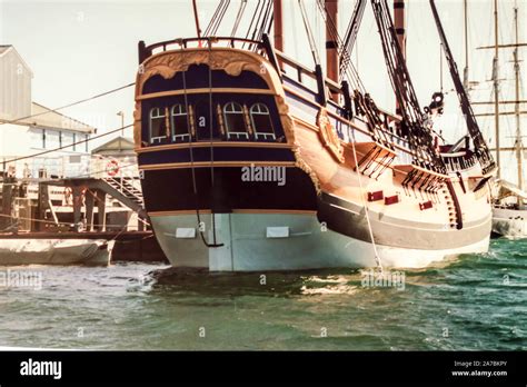 Hm Bark Endeavour Replica During Construction And After Being Launched