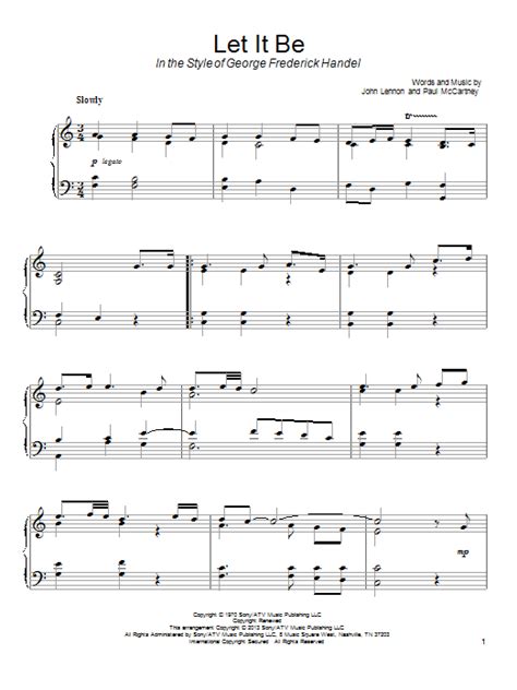 Let it be sheet music beatles sheetmusic free com. The Beatles "Let It Be" Sheet Music PDF Notes, Chords | Classical Score Piano Solo Download ...