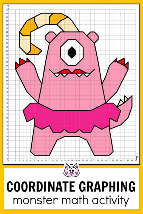 Pink Cat Studio Coordinate Graphing Mystery Picture Witch Halloween