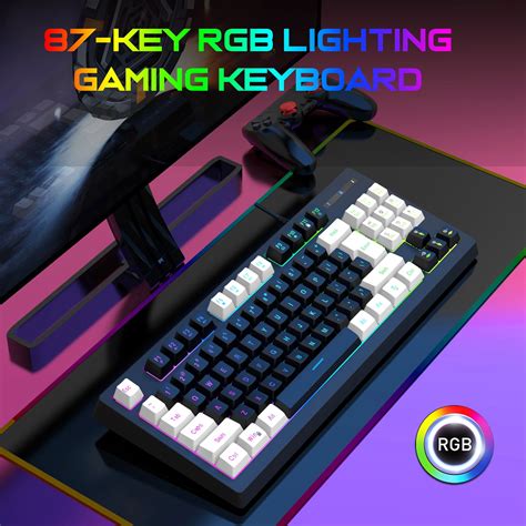 Hxsj A877 Wired K87 Gaming Keyboard Adjustable Backlit 25 Key