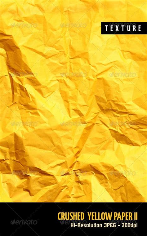 Crushed Yellow Paper Ii Yellow Paper Crushed Paper Texture Photography