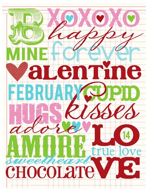 Girly Southern Girl Valentine Subway Art