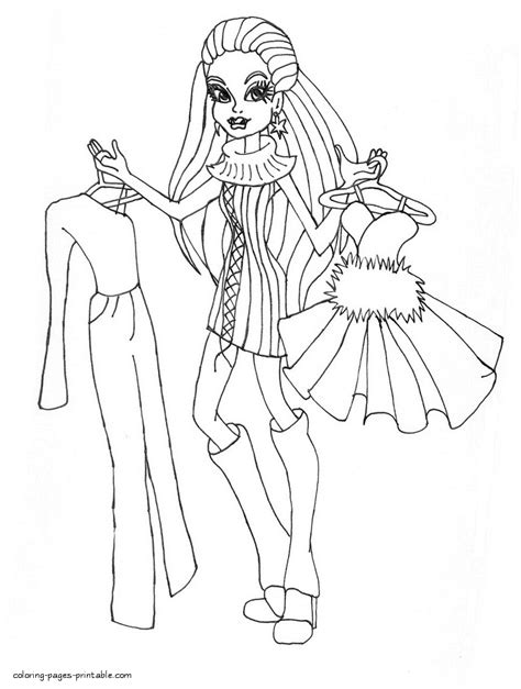 Monster High Doll Abbey Coloring Sheet Coloring Pages Printablecom