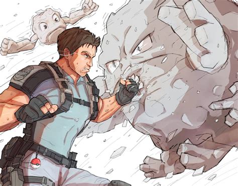 Safebooru Boy Belt Brown Hair Chris Redfield Commentary Crossover English Commentary Eye