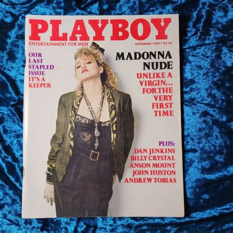 VINTAGE PLAYBOY MAGAZINE September 1985 Madonna Nude Last Stapled Issue