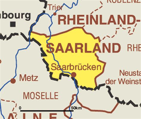 Map Of Saarland Online Maps And Travel Information
