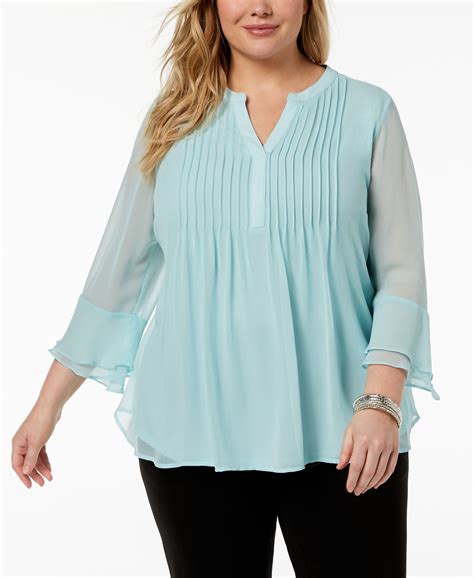 Pintucked Tunic Plus Size Tops Plus Size Blouses Clothes