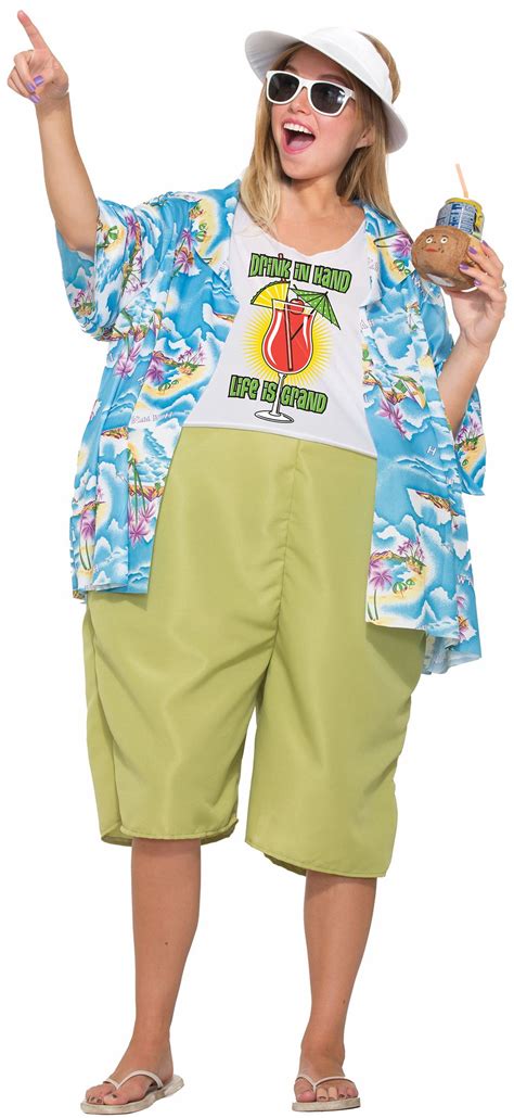 Adult Tropical Tourist Couple Funny Costume 2299 The