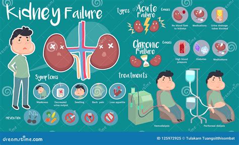 Kidney Failure Infographic Stock Vector Illustration Of Info 125972925