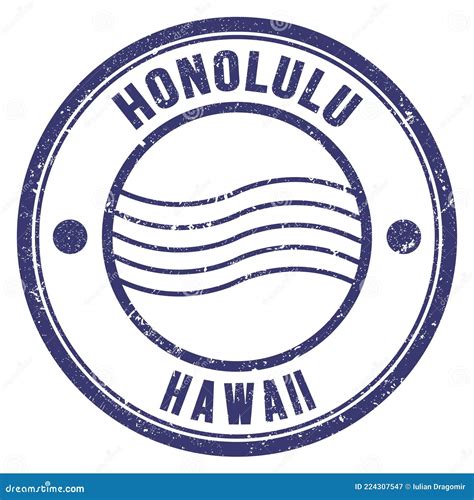 Honolulu Hawaii Map With Neighborhoods And Modern Round Shapes Vector