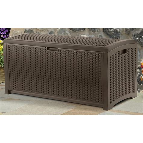 Costco currently sells a lifetime rough cut 150 gallon deck box (item number: Suncast 99 Gallon Wicker Deck Box, Resin - 202211, Patio ...