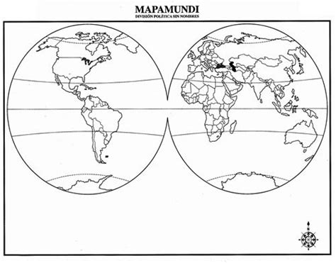 Mapa Mundi Con Division Politica Con Nombres Para Imprimir Pdf Document