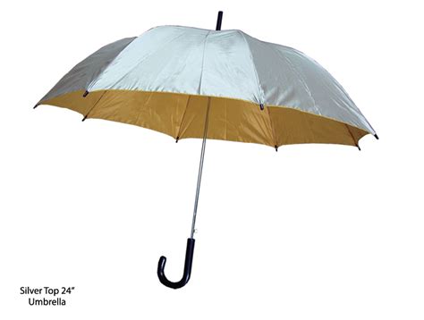 We constantly strive to develop successful and unique marketing products every day. - Silver Top 24 inch Umbrella | Corporate Gifts & Premium ...