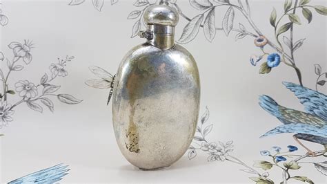 Antique Hip Flask Silver Plated Hip Flask Vintage John Pound Etsy