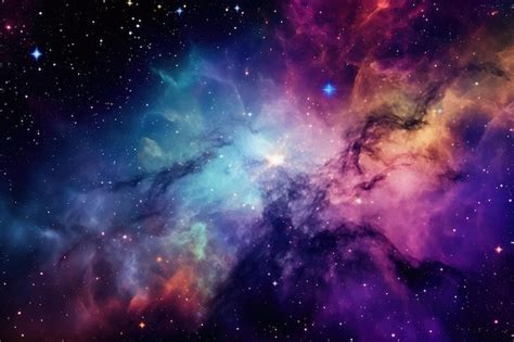 Premium Ai Image Space Background With Vibrant Galaxies Luminescent